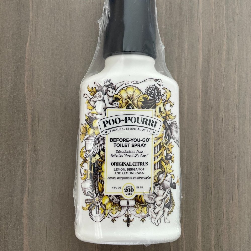 Poo-Pourri Before-You-Go Toilet Spray, Original Citrus, 4 Fl OZ -Lemon, Bergamot